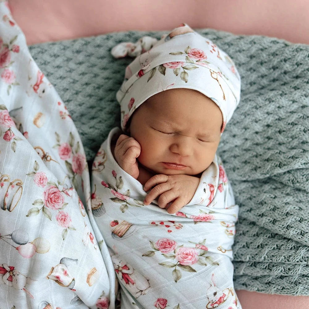 Snuggle Hunny Kids Linen Sheets White Rabbit Organic Muslin Wrap