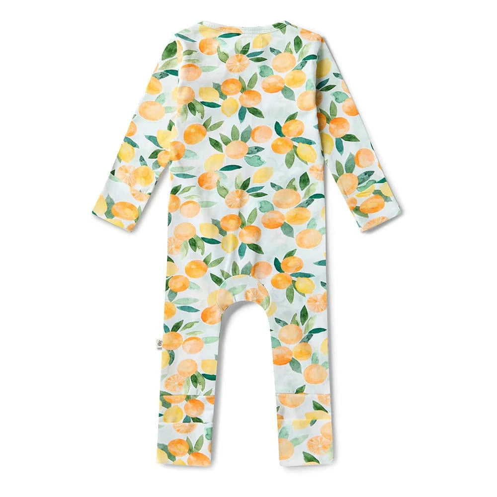 Snuggle Hunny Kids Unisex Onesie Citrus Squeeze Organic Snugglesuit Convertible Romper