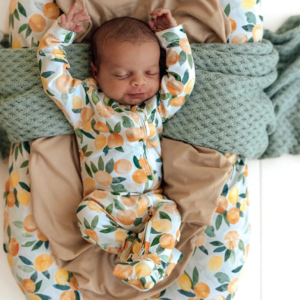 Snuggle Hunny Kids Unisex Onesie Citrus Squeeze Organic Snugglesuit Convertible Romper
