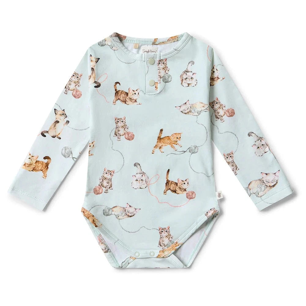 Snuggle Hunny Kids Unisex Onesie Kittens Long Sleeve Organic Bodysuit