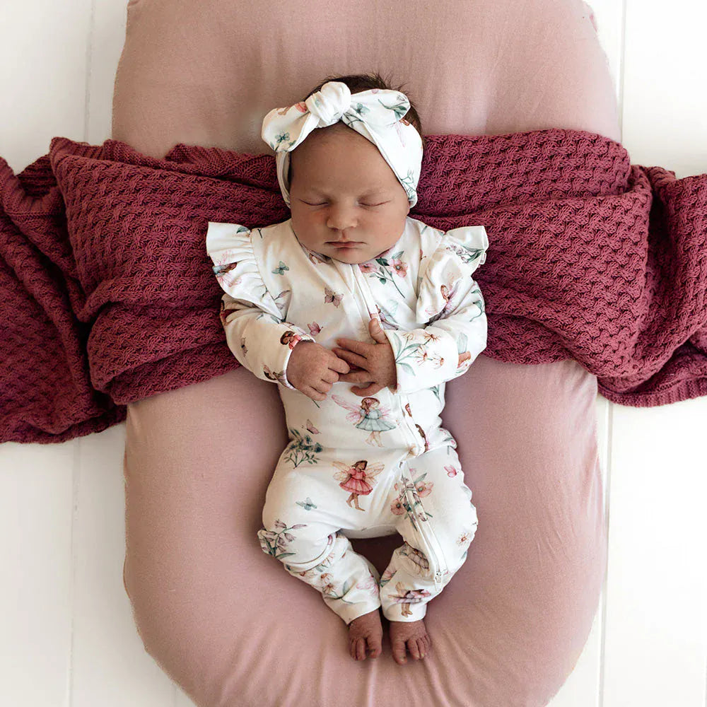 Snuggle Hunny Kids Unisex Onesie NB Fairy Garden Organic Snugglesuit Convertible Romper