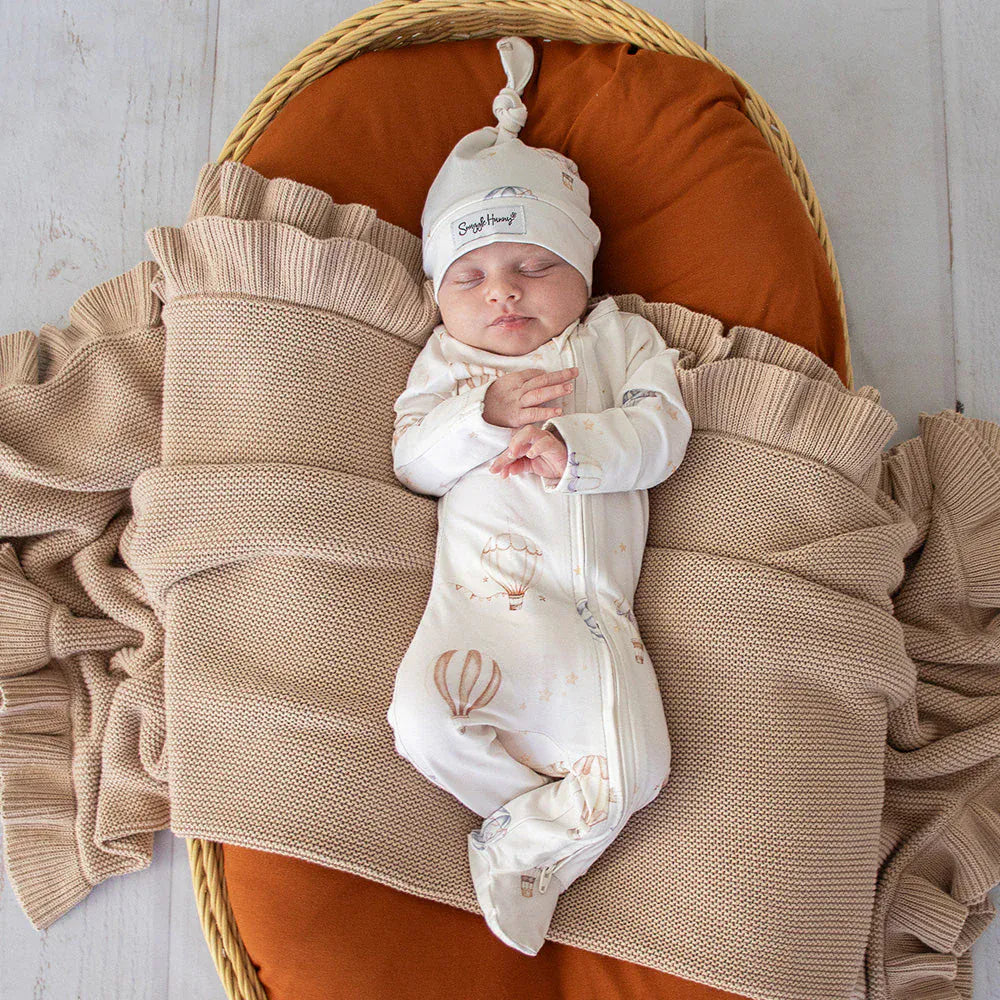 Snuggle Hunny Kids Unisex Onesie Prem Up & Away Organic Snuggle Sleepsuit Zip Footie