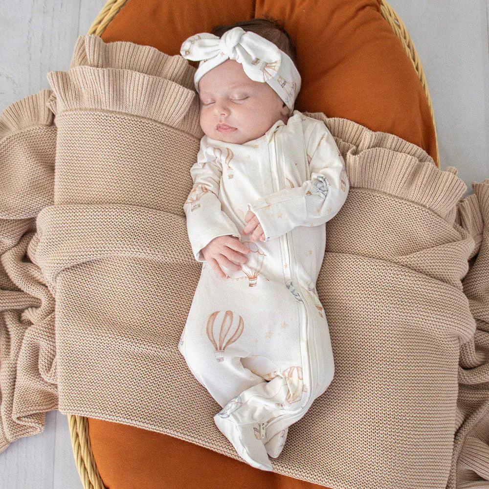 Snuggle Hunny Kids Unisex Onesie Up & Away Organic Snuggle Sleepsuit Zip Footie