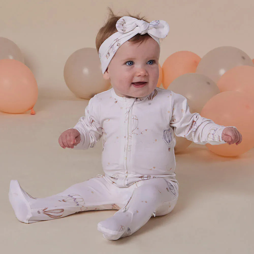 Snuggle Hunny Kids Unisex Onesie Up & Away Organic Snuggle Sleepsuit Zip Footie