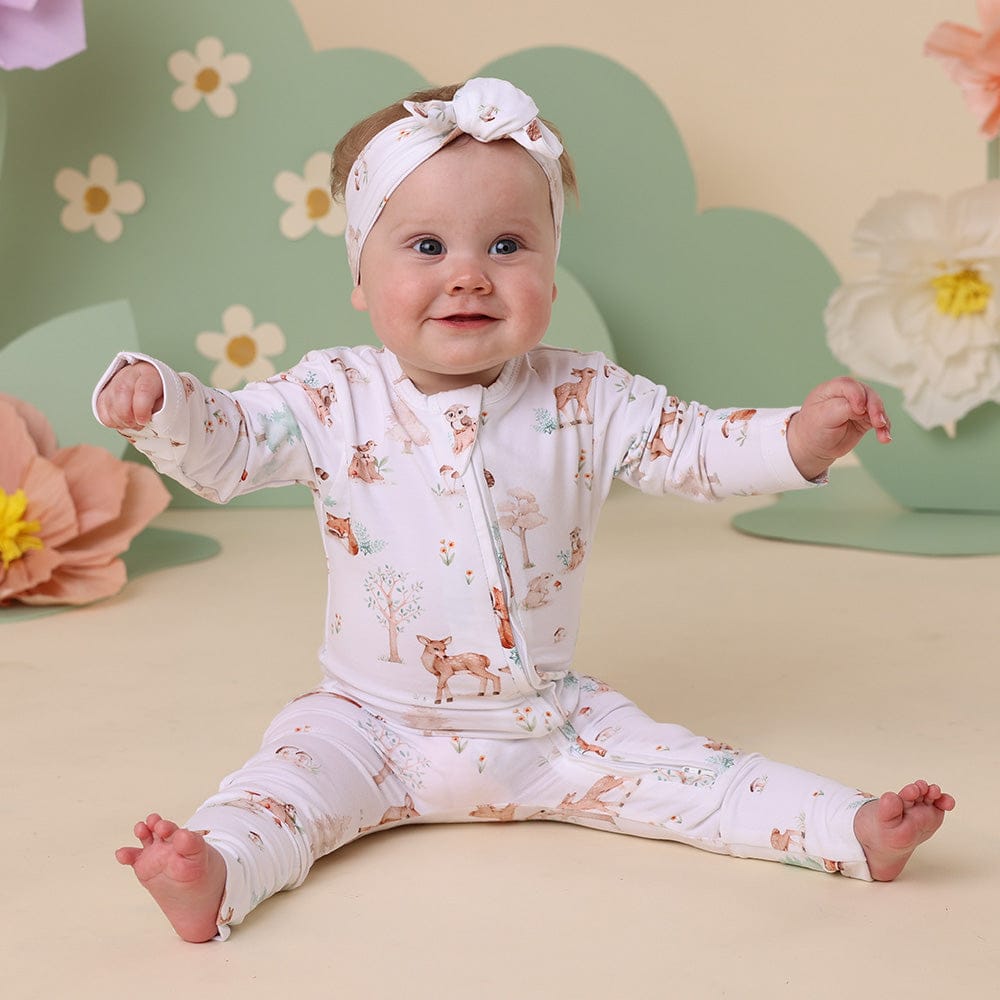 Snuggle Hunny Kids Unisex Onesie Woodland Tales Organic Snugglesuit Convertible Romper