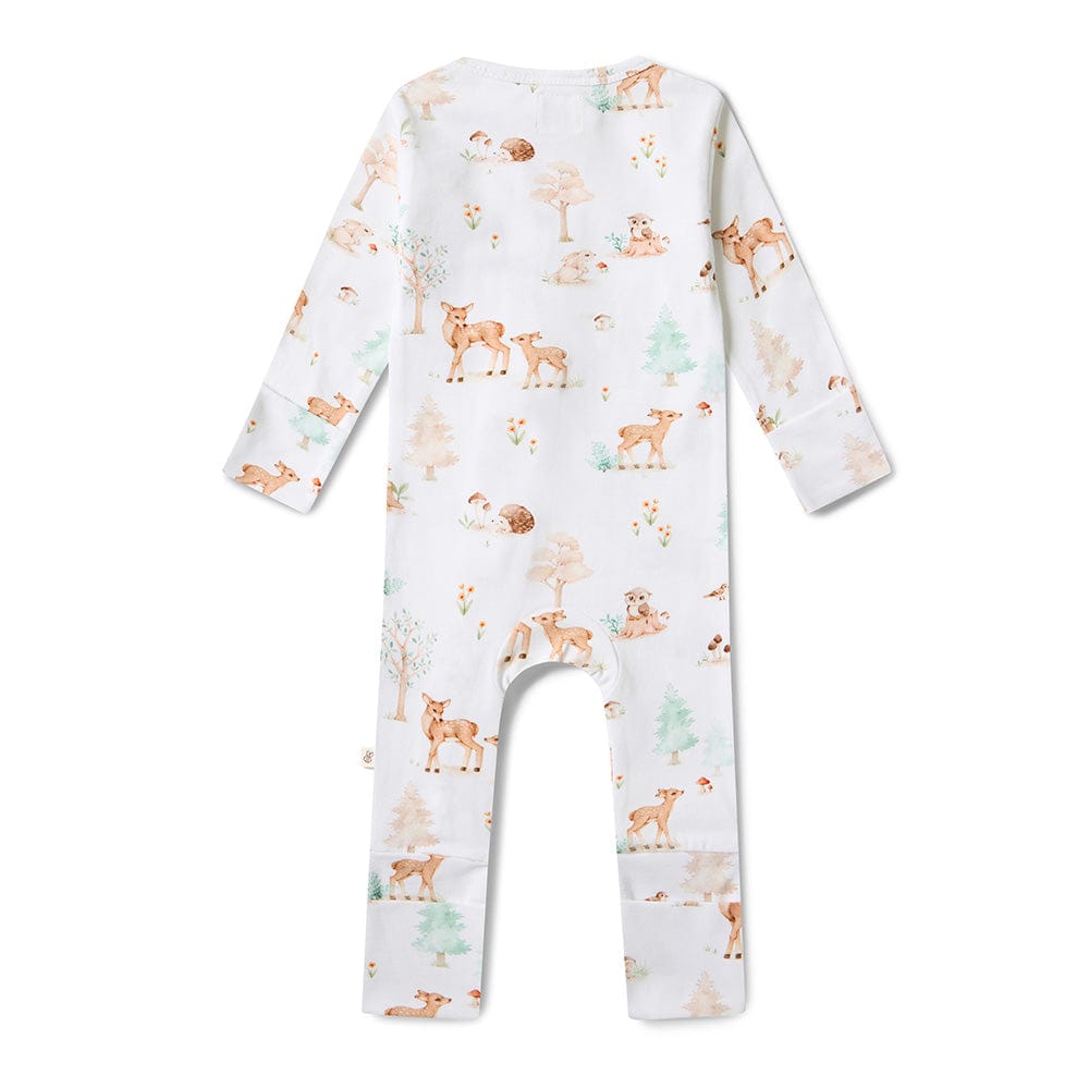 Snuggle Hunny Kids Unisex Onesie Woodland Tales Organic Snugglesuit Convertible Romper