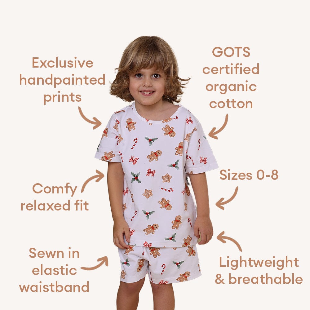 Snuggle Hunny Kids Unisex Sleepware Gingerbread Organic Kids PJ Set