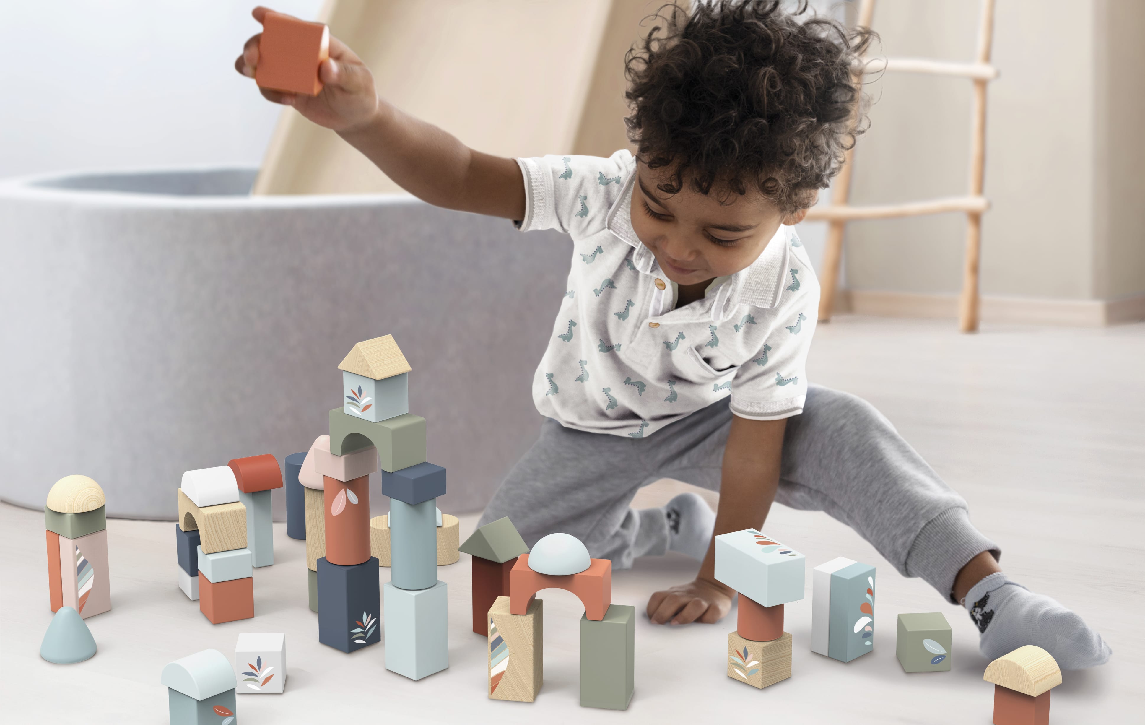 Speedy Monkey Toys Building Blocks with Shape Sorter 50pc