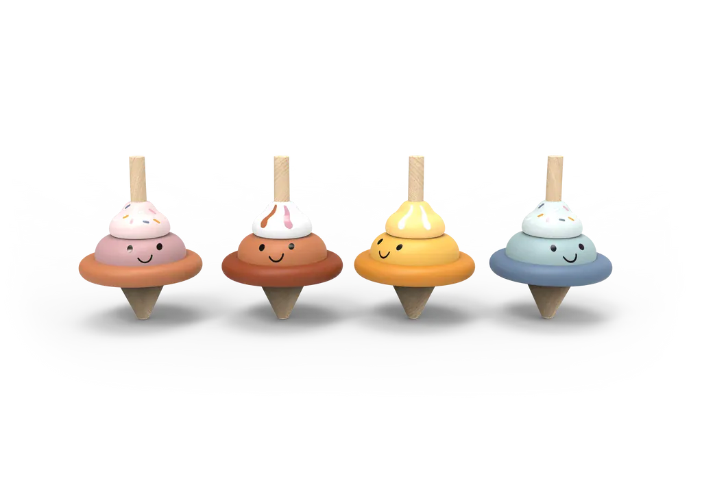 Speedy Monkey Toys Ice Cream Spinning Top Assortment