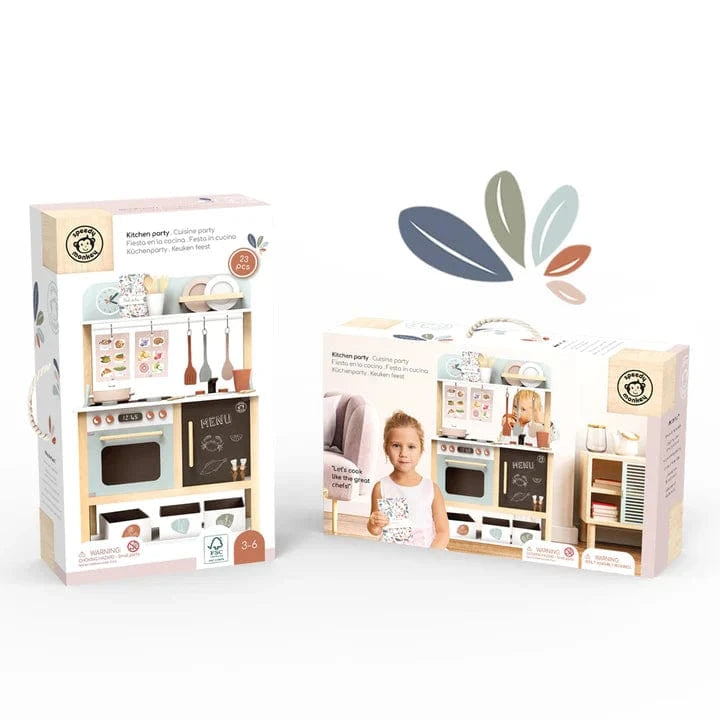 Speedy Monkey Toys Kitchen Party with Accessories