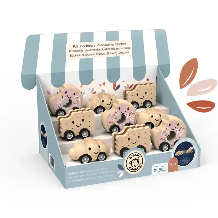 Speedy Monkey Toys Pull Back Bakery Assortment