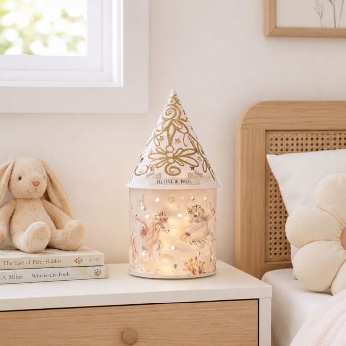 Splosh Unicorn Light Up House room décor with a whimsical unicorn design and glowing windows