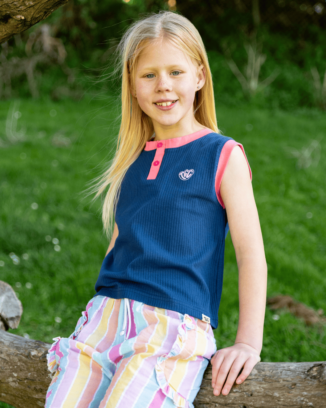 The Girl Club Girls Bottoms Summer Stripe Shorts
