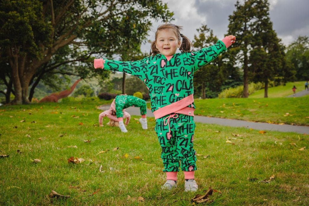 The Girl Club Girls Jumper TGC Green X Hood