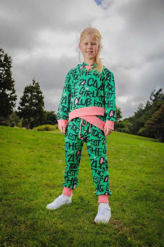 The Girl Club Girls Jumper TGC Green X Hood