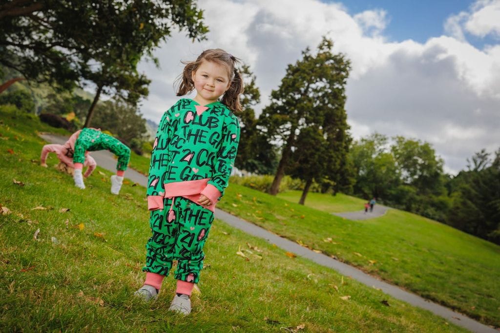 The Girl Club Girls Jumper TGC Green X Hood
