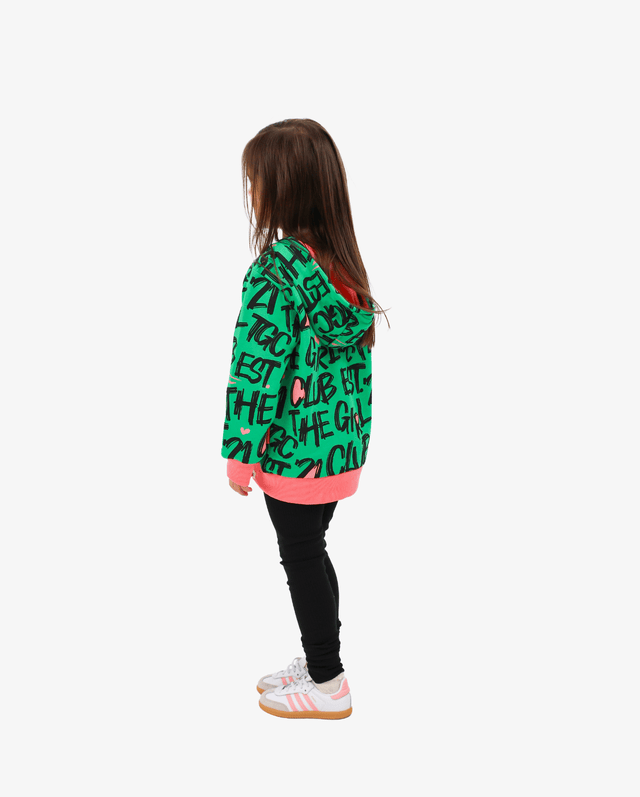 The Girl Club Girls Jumper TGC Green X Hood