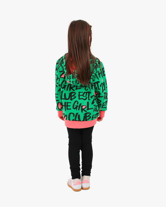 The Girl Club Girls Jumper TGC Green X Hood