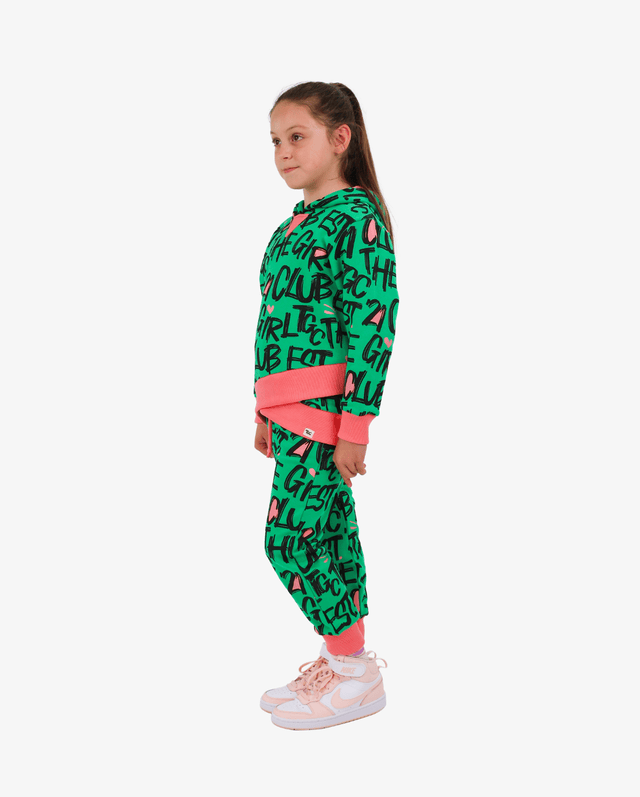 The Girl Club Girls Jumper TGC Green X Hood