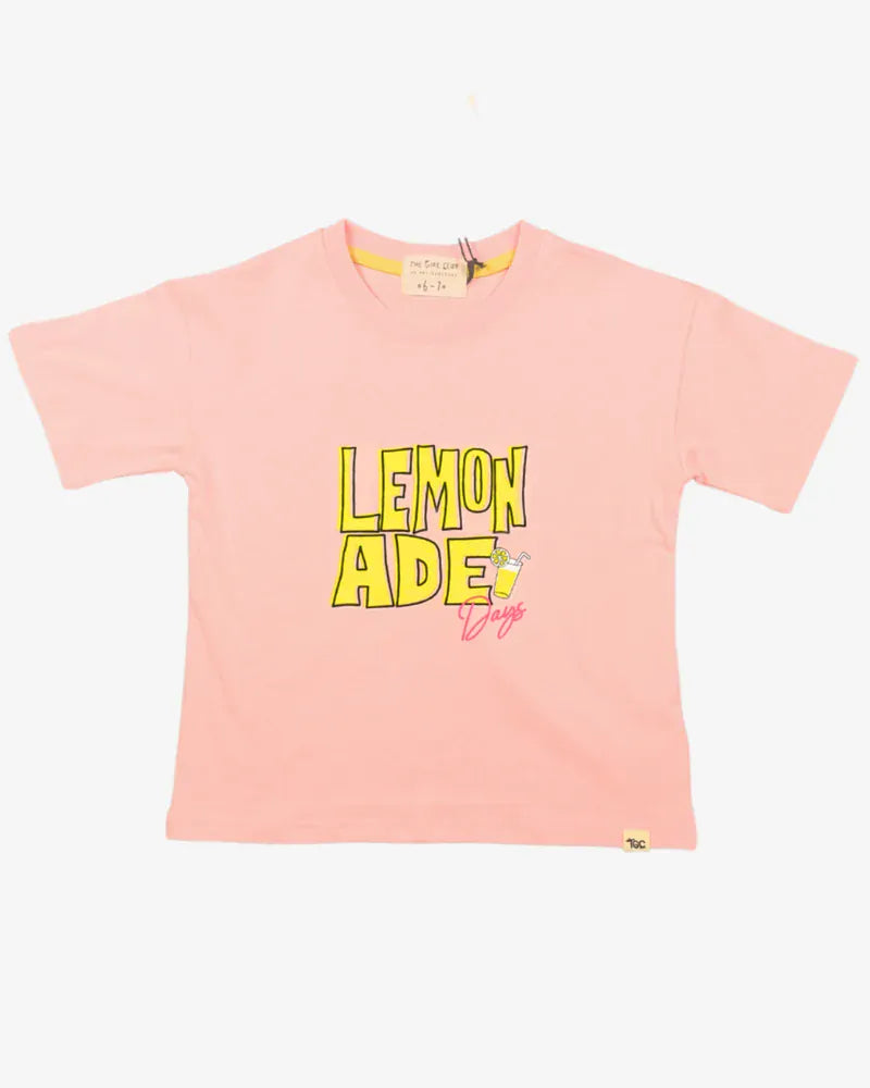 Pink Lemonade Girls Top by The Girl Club featuring a bright pink color and casual fit, perfect for everyday wear.