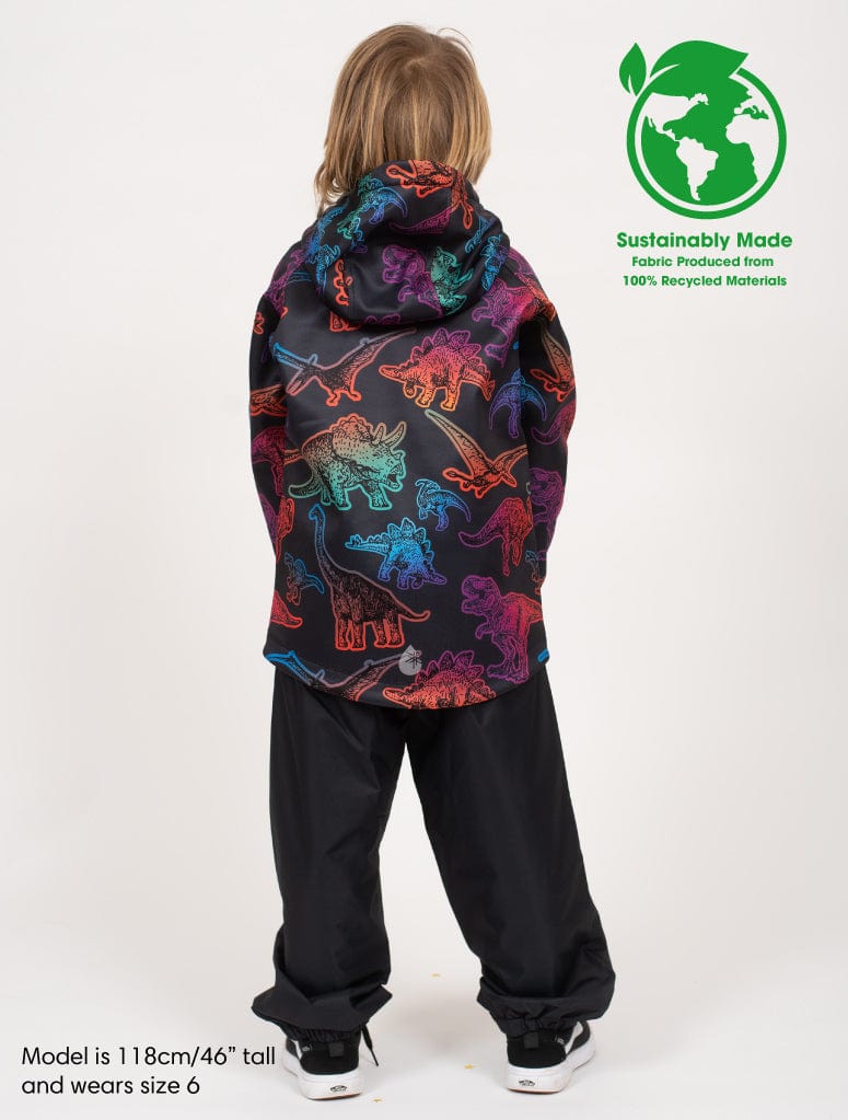 All-Weather Hoodie - Neon Dino - Parnell Baby Boutique
