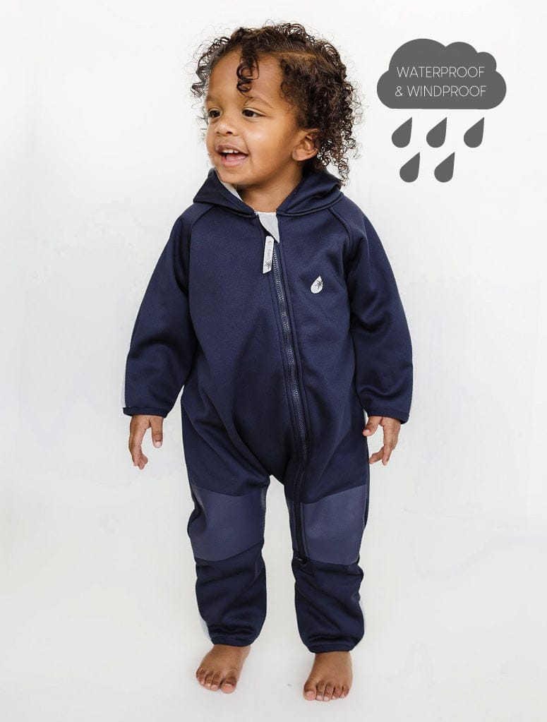 Therm Boys All In Ones 6-12M All-Weather Fleece Onesie - Navy