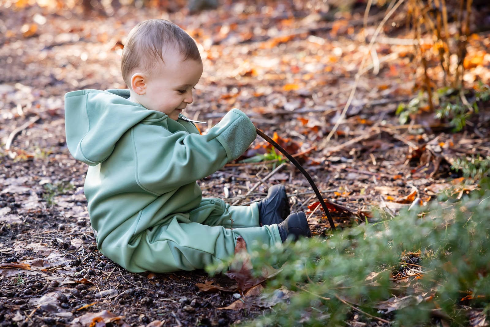 Therm Boys All In Ones All-Weather Fleece Onesie - Forest Moss