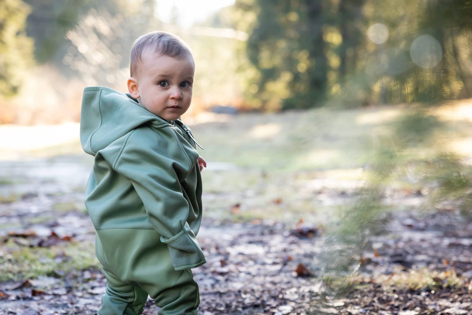 Therm Boys All In Ones All-Weather Fleece Onesie - Forest Moss