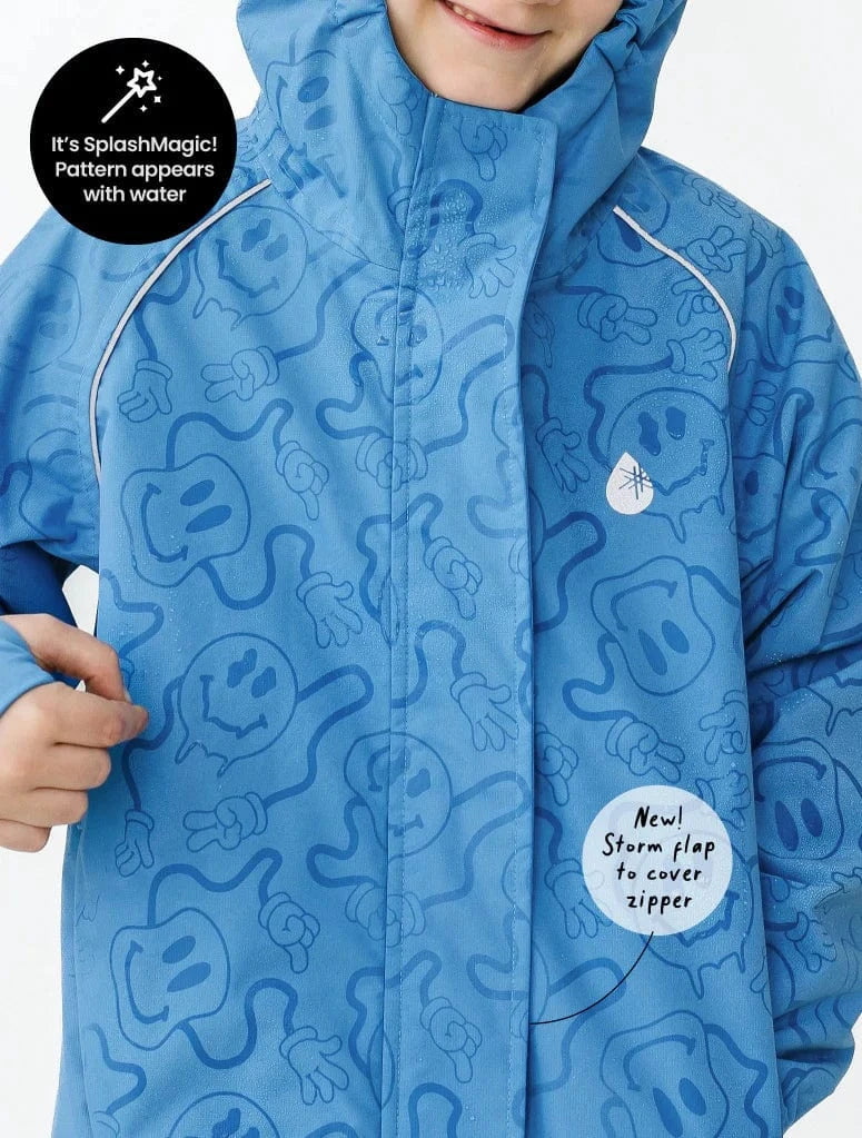 Therm Boys Jacket SplashMagic Rainshell - Tide Blue | Smiley