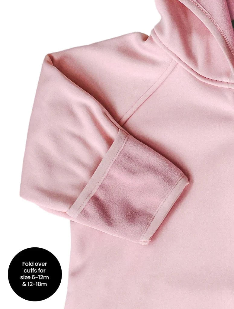 Therm Girls All In One All-Weather Fleece Onesie - Dusky Pink