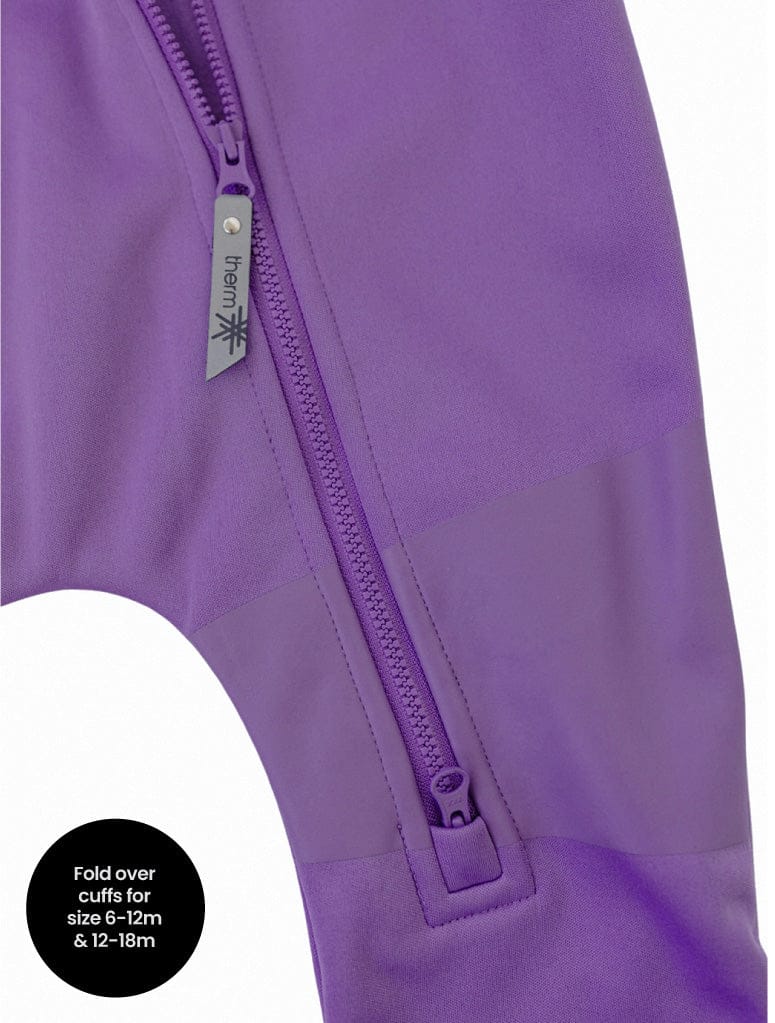 Therm Girls All In One All-Weather Fleece Onesie - Violet