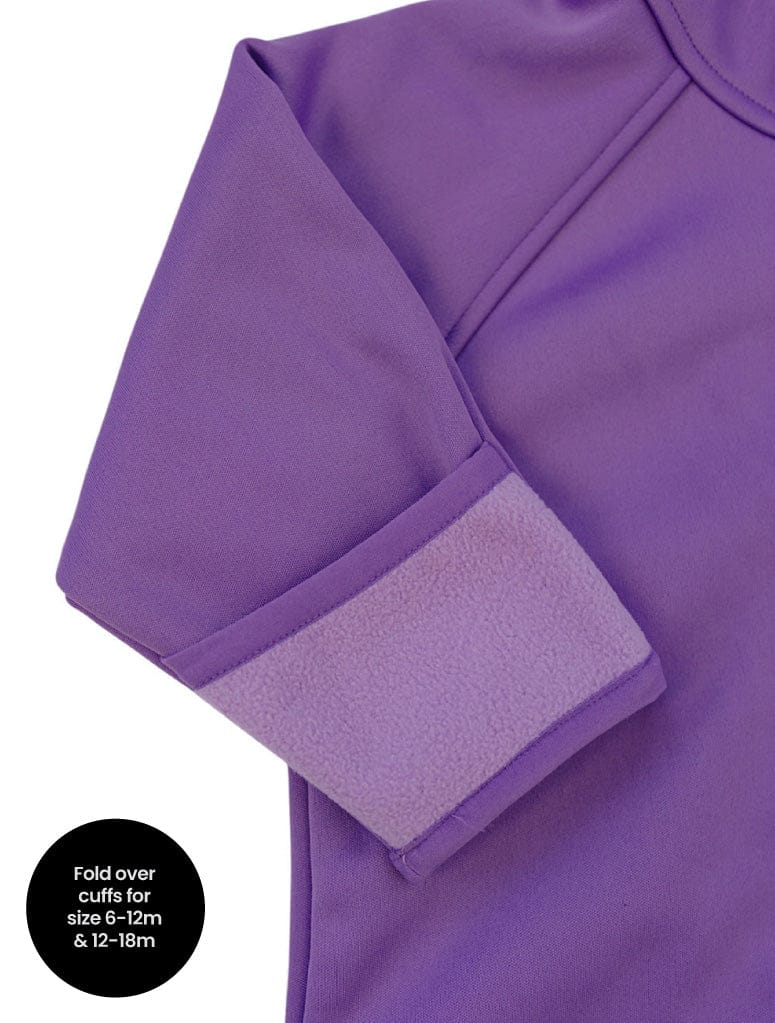 Therm Girls All In One All-Weather Fleece Onesie - Violet