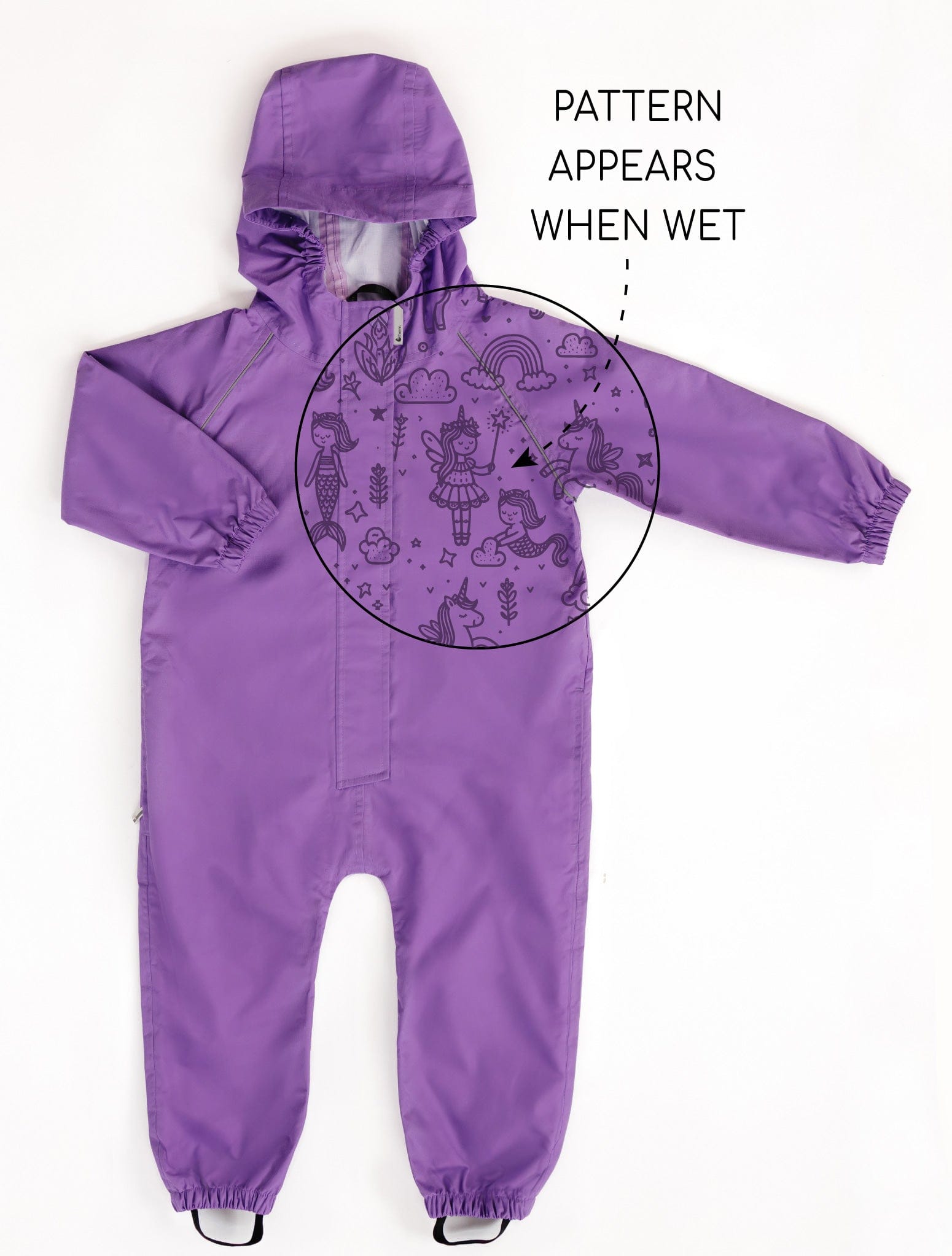 Therm Girls All In One SplashMagic Rainsuit - Violet