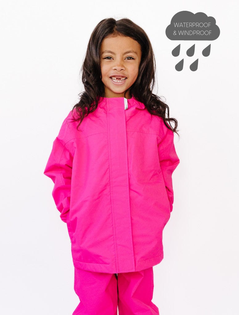 Therm Girls Jacket 2Y Splashmagic Rainshell - Neon Pink