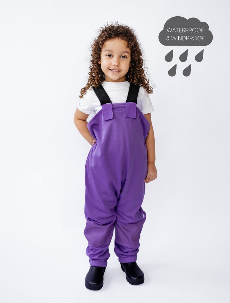 Therm Girls Pants 6-12M All-Weather Fleece Overalls - Violet