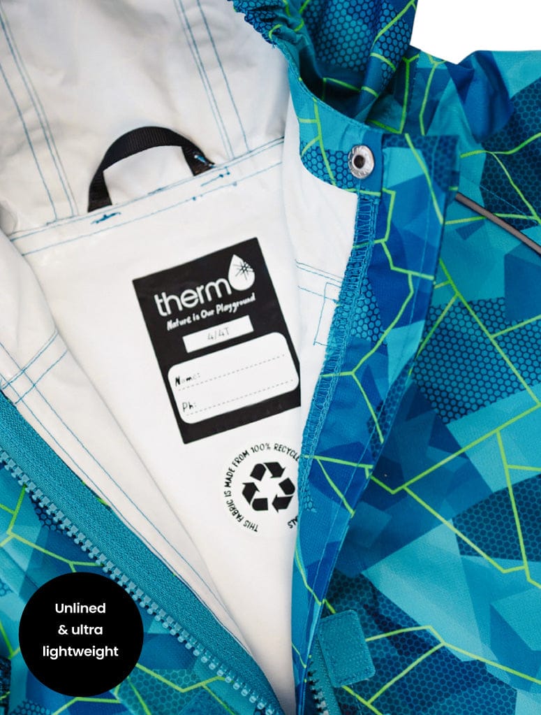 Therm Unisex Jacket 10K Packaway Rainshell - Geo Tech