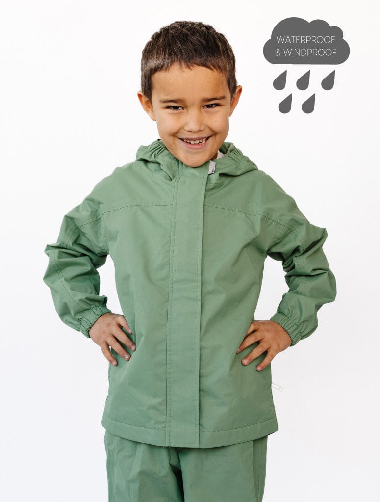 Therm Unisex Jacket 2Y Splashmagic Rainshell - Forest Moss