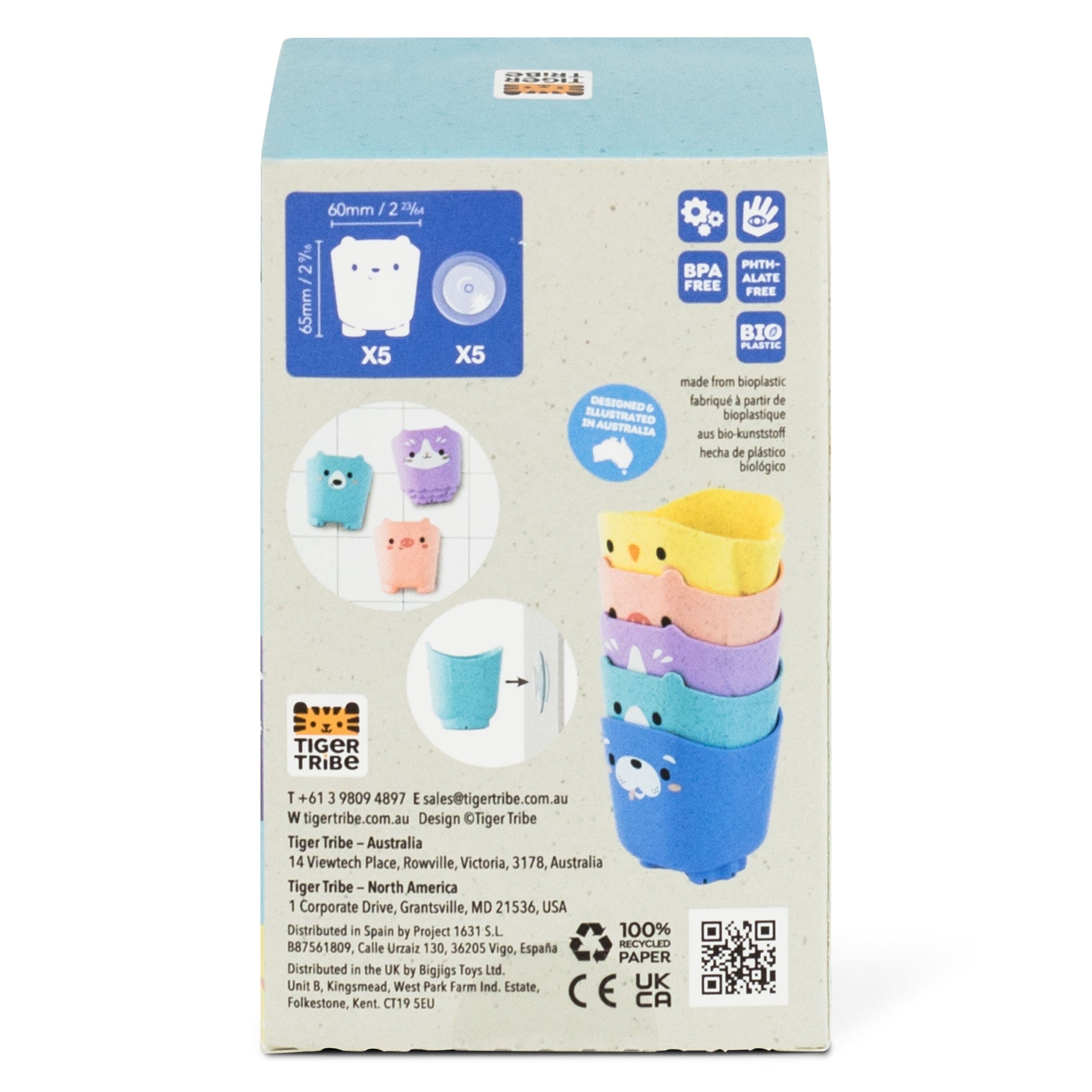 Tiger Tribe Bath Toys Pour & Play - Animal Cups