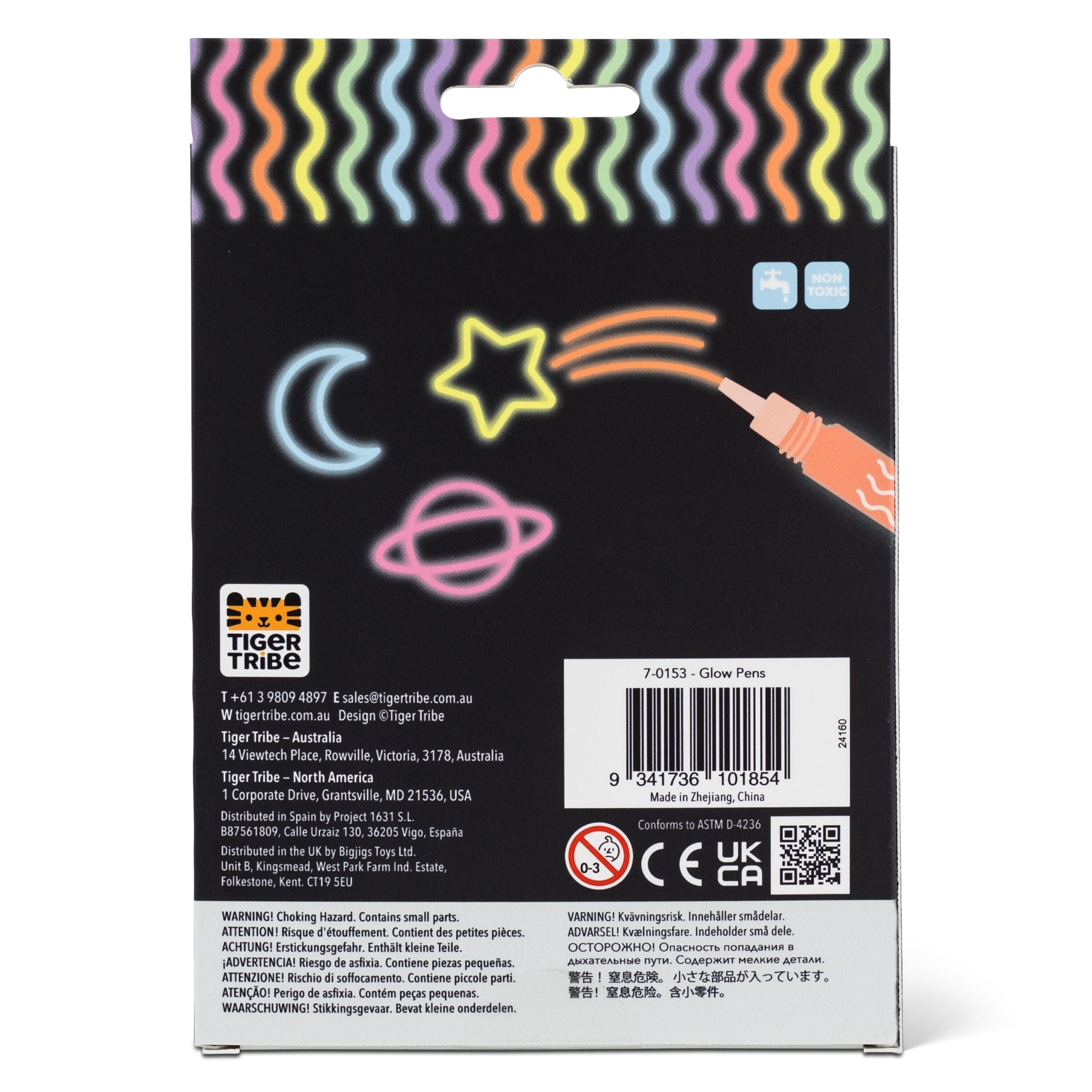 Tiger Tribe Gift Stationery Glow Pens