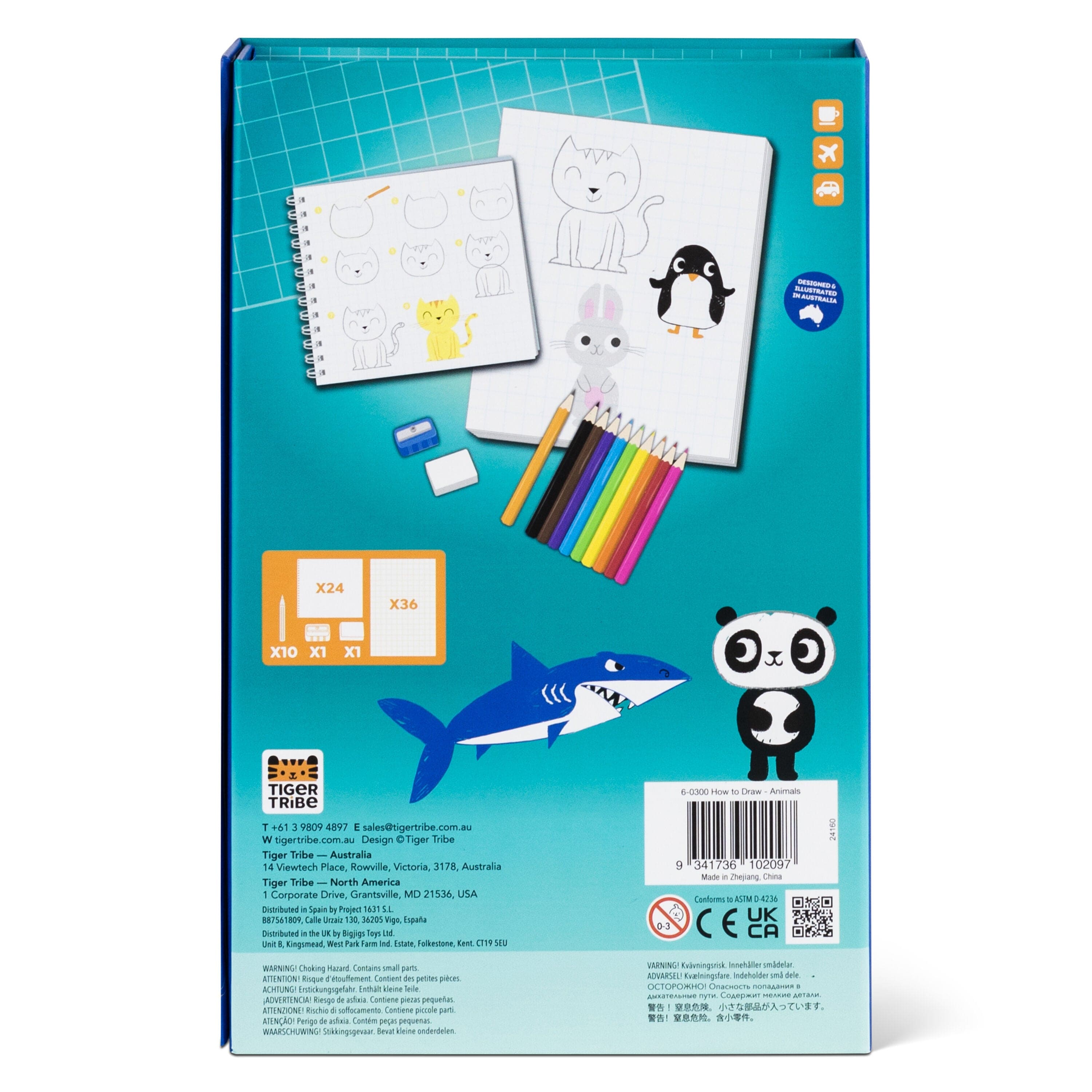 Tiger Tribe Gift Stationery How to Draw - Animals