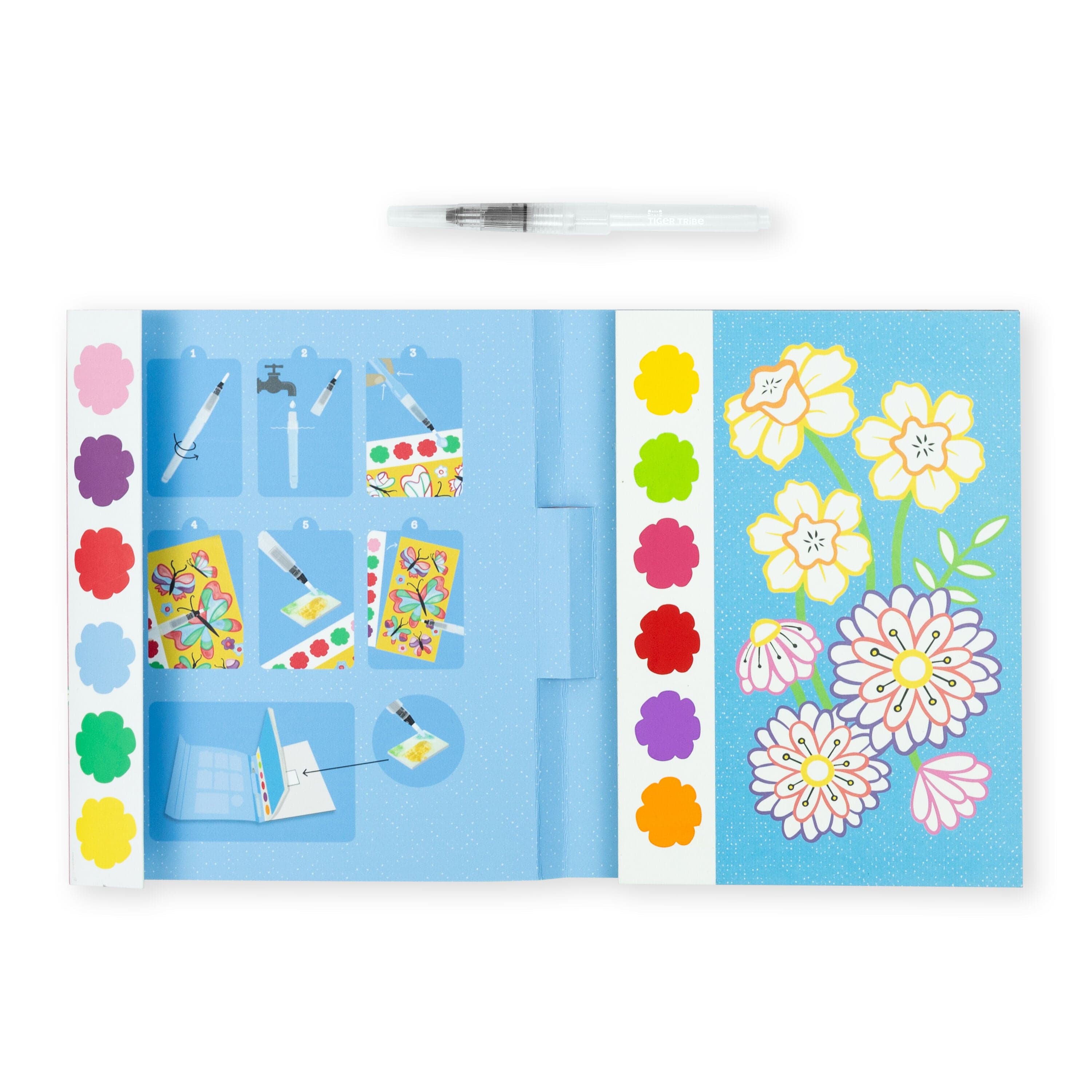 Tiger Tribe Gift Stationery Paint A Picture Set - Butterflies & Flowers