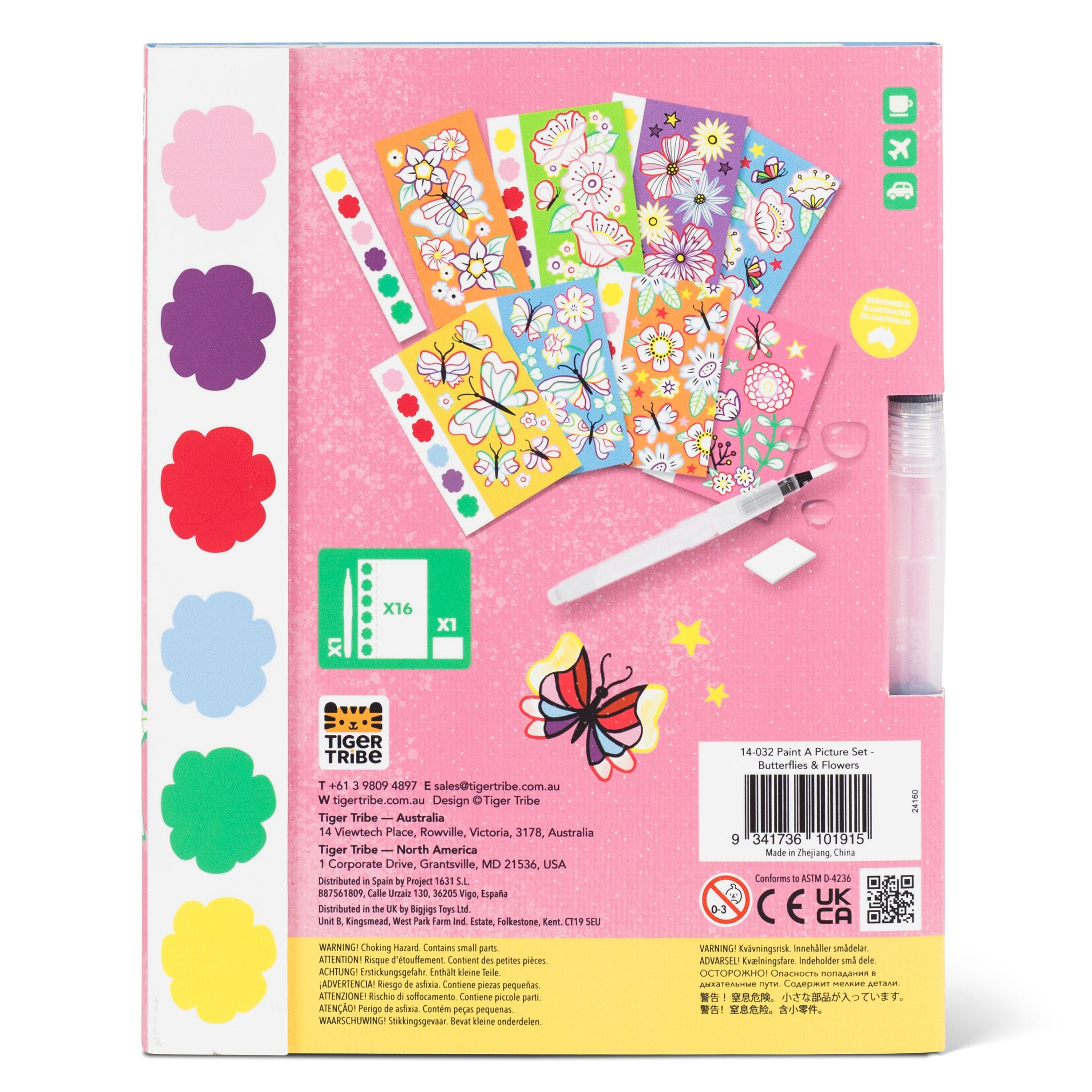 Tiger Tribe Gift Stationery Paint A Picture Set - Butterflies & Flowers