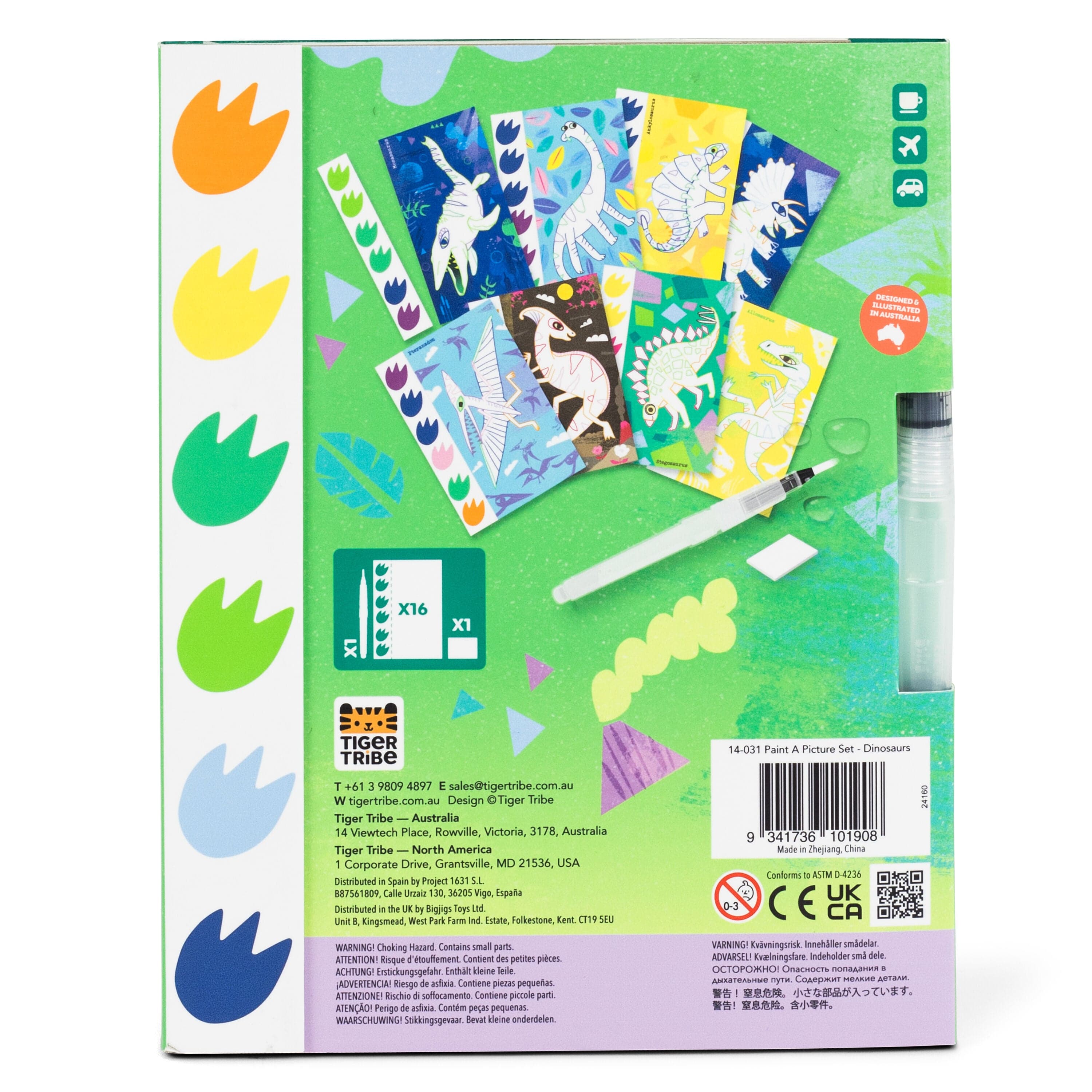 Tiger Tribe Gift Stationery Paint A Picture Set - Dinosaurs