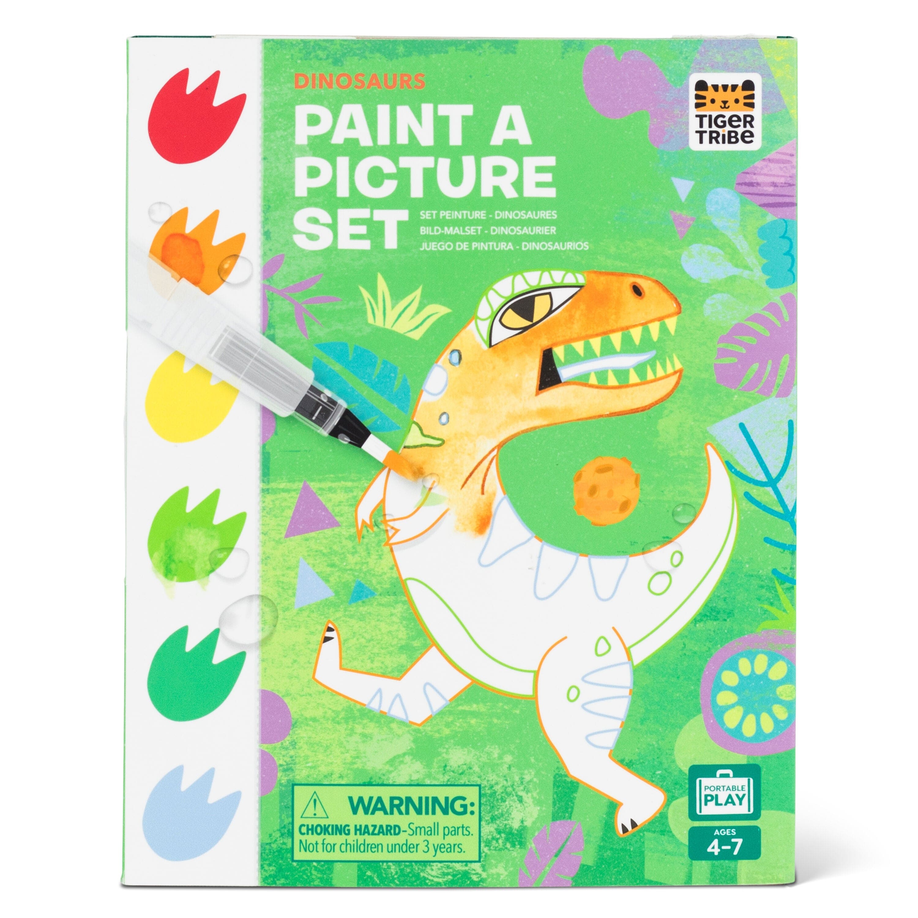 Tiger Tribe Gift Stationery Paint A Picture Set - Dinosaurs