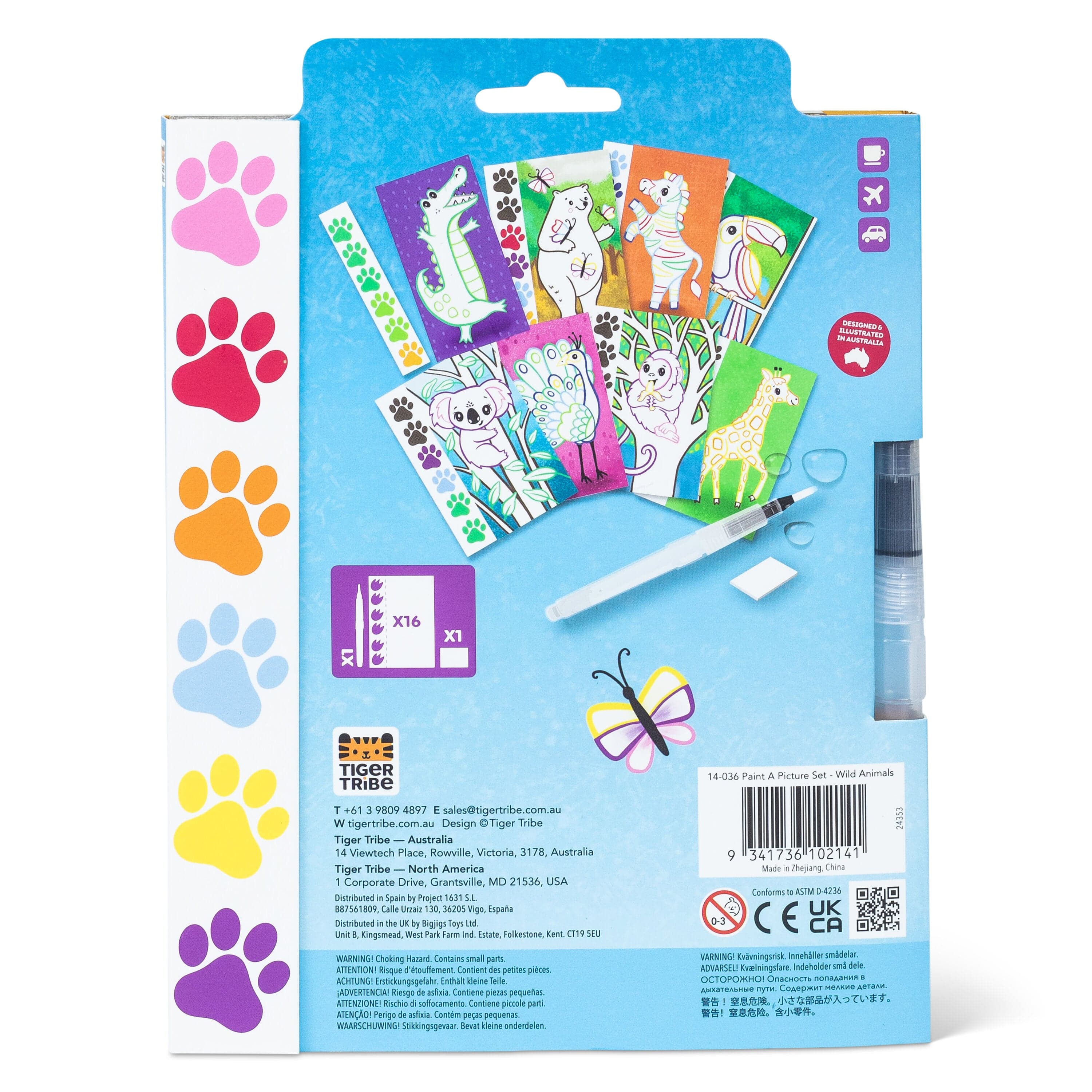 Tiger Tribe Gift Stationery Paint A Picture Set - Wild Animals