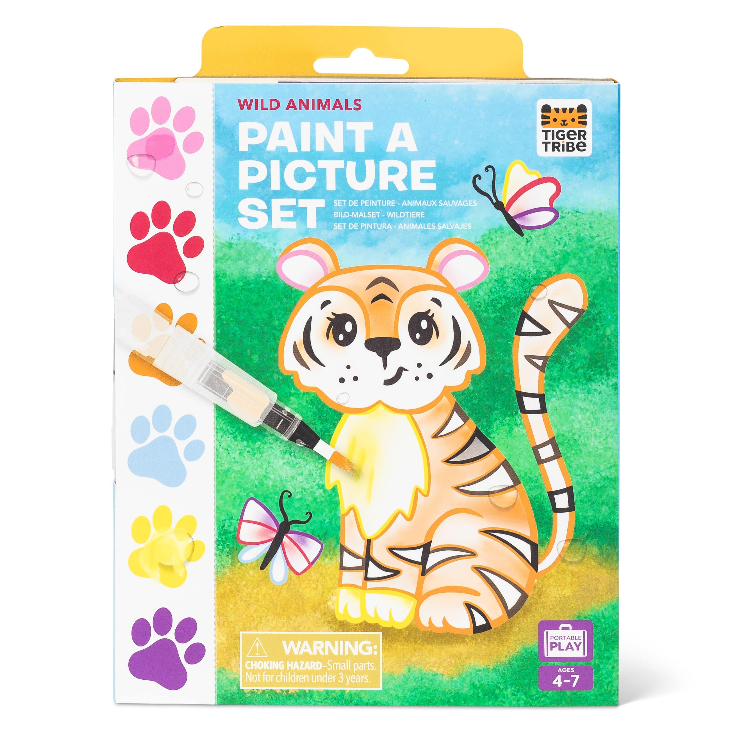 Tiger Tribe Gift Stationery Paint A Picture Set - Wild Animals