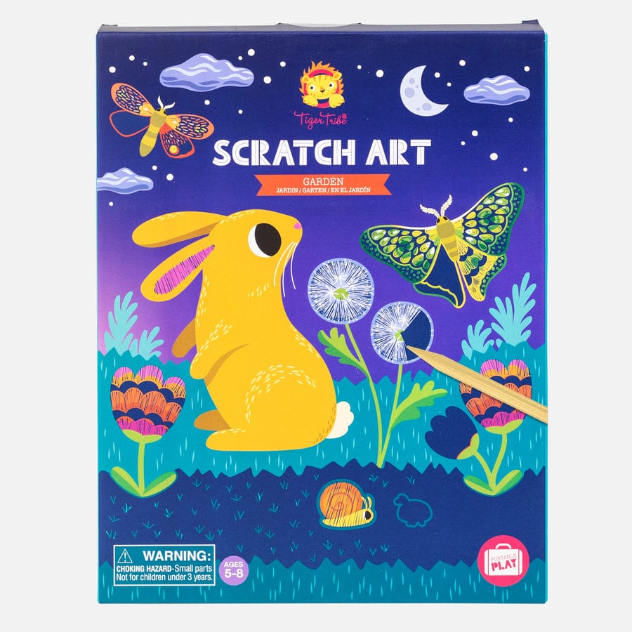 Tiger Tribe Gift Stationery Scratch Art - Garden