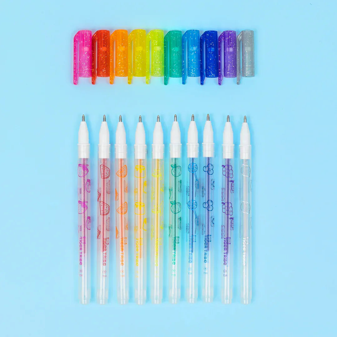 Tiger Tribe Gift Stationery Shimmer Scented Gel Pens