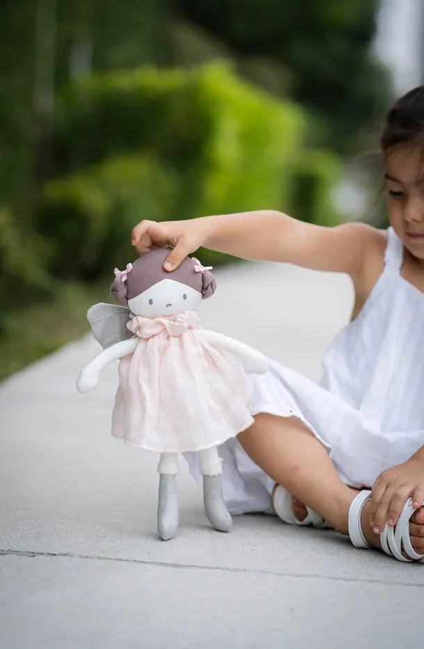 Light skin Angelina doll from Tikiri Collection, soft toy toy with detailed features and gentle fabric for children.