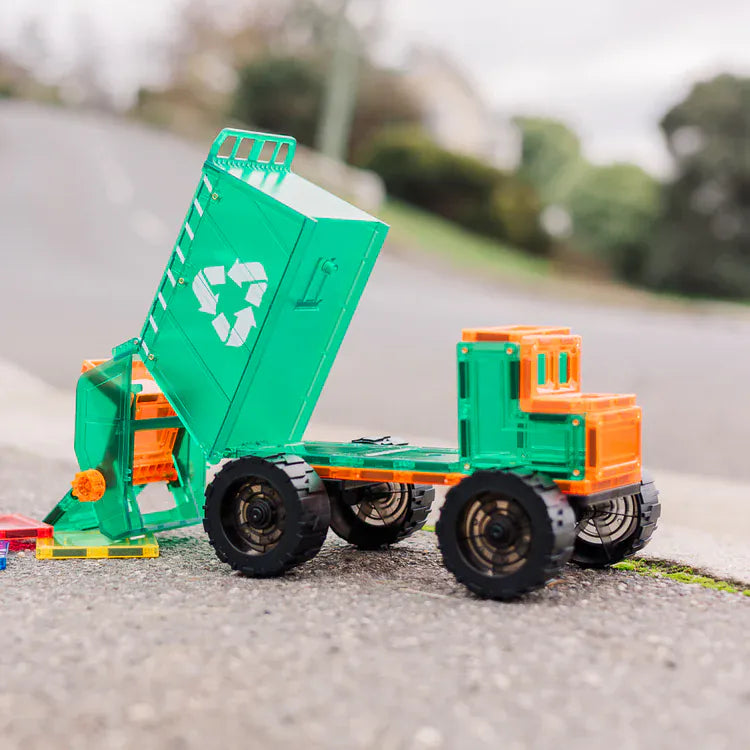 TileTek Toys TileTek -14 Piece Mega Recycling Truck